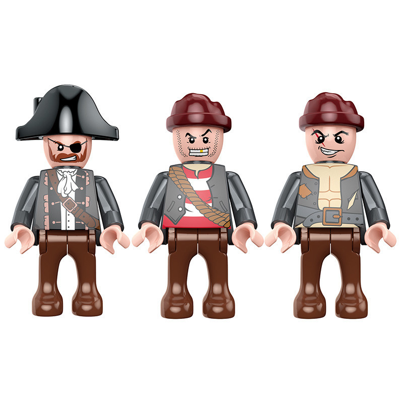Set Nave Pirata in Blocchi Plastica – COGO DIY Building Blocks