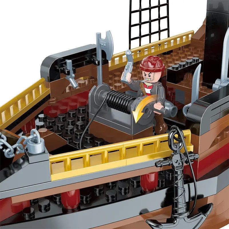 Set Nave Pirata in Blocchi Plastica – COGO DIY Building Blocks