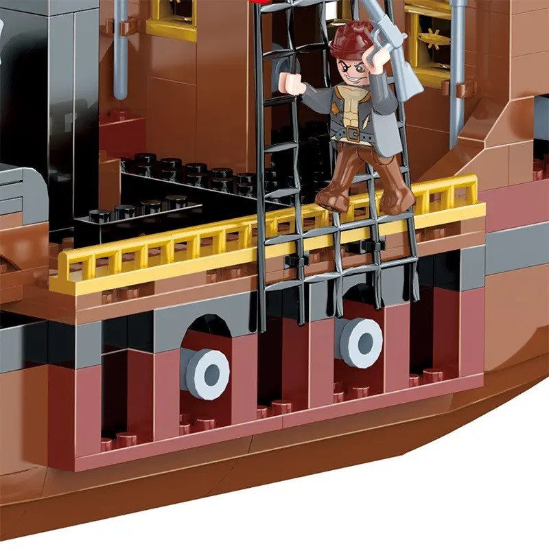 Set Nave Pirata in Blocchi Plastica – COGO DIY Building Blocks