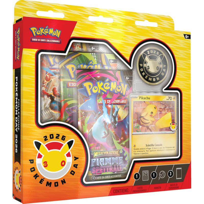 Collezione Pokémon Day 2026 – Carta Pikachu Rara 30° Anniversario