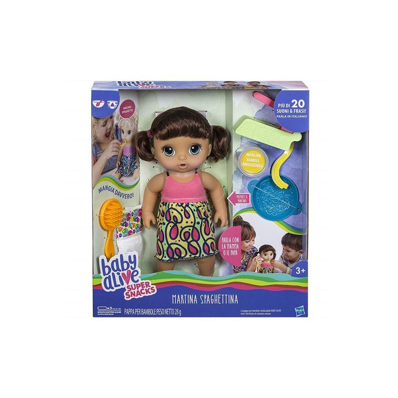 Baby Alive Martina Spaghettina Mora Hasbro Bambola Interattiva